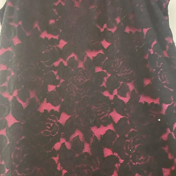Ambiance Black and Pink Mini Dress - Picture 2 of 4